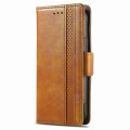 For Honor 100 5G CaseNeo Splicing Dual Magnetic Buckle Leather Phone Case(Khaki)