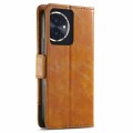 For Honor 100 5G CaseNeo Splicing Dual Magnetic Buckle Leather Phone Case(Khaki)