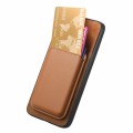 For OPPO A78 4G Retro Magsafe Card Bag PU Back Cover Phone Case(Brown)