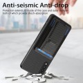 For Samsung Galaxy A70 / A70s Carbon Fiber Fold Stand Elastic Card Bag Phone Case(Black)