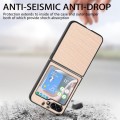 For Samsung Galaxy Z Flip6 5G Carbon Fiber Texture Shockproof Phone Case(Khaki)