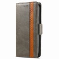 For Motorola Edge 50 Fusion CaseNeo Splicing Dual Magnetic Buckle Leather Phone Case(Gray)