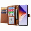 For Infinix Note 40 Love Zipper Lanyard Leather Phone Case(Brown)