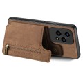 For Honor 60 Pro Retro Leather Zipper Wallet Back Phone Case(Brown)