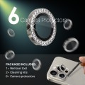 For iPhone 15 Pro / 15 Pro Max NORTHJO 2 Set 6Pcs Camera Lens Protector Diamond Metal Ring Film(Nat