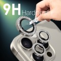 For iPhone 15 Pro / 15 Pro Max NORTHJO 2 Set 6Pcs Camera Lens Protector Diamond Metal Ring Film(Nat