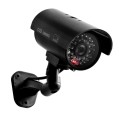 IP66 Waterproof Dummy CCTV Camera With Flashing LED For Realistic Looking for Security Alarm(black)