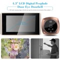 4.3 inch LCD Color Screen Digital Doorbell Door Eye Doorbell Electronic Peephole Door Camera Viewer(