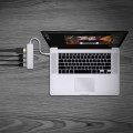 USB-C Hub, Type-C Adapter To HDMI,3 USB 3.0, Portable Aluminum USB C Dongle For MacBook Pro 2018/201