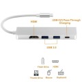 4 in 1 Type C Hub with HDMI  USB 3.0 Adapter for MacBook Hub USB Computer Peripherals USB Type C HDM