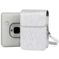 Richwell Brushed Camera Case PU Leather Case for Fujifilm Instax Mini Liplay Instant Camera(White)