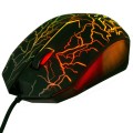 Small Special Shaped 3 Buttons USB Wired Luminous Gamer Computer Gaming Mouse(Black)