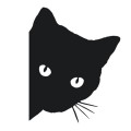 CAT FACE PEERING Pet Cat Car Sticker Decals , Size: 12x15cm