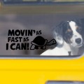 10 PCS Moving As Fast as I Can Pattern Reflective Decal Car Sticker, Size: 14.8x6cm(Black)