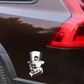 10 PCS Joker Skeleton Skull Playing Cards Poker Monster Hat Shape Vinyl Car Sticker, Size: 11.3x17.6