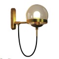 Personality Simple Glass Ball Staircase Corridor Wall Lamp(Gold Bronze Plating)