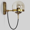 Personality Simple Glass Ball Staircase Corridor Wall Lamp(Gold Bronze Plating)