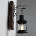 Vintage Old Dry Tree Color Wood Wall Lamp Cafe Bar Loft Light