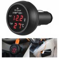 3 In 1 Car USB Charger Car Cigarette Lighter With Voltage Detection Display Multi-function Monitorin