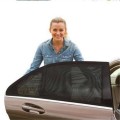 Auto Car Vehicle Window Mesh Shield Sunshade Visor Net UV Protection Anti Mosquito Window Covers, Si