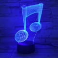 Music Note 3D Visual Light Touch Colorful Changing Decorative Table Lamp LED Night Light