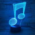 Music Note 3D Visual Light Touch Colorful Changing Decorative Table Lamp LED Night Light