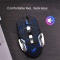 WARWOLF  Q8 Wireless Rechargeable Mouse Glowing Gaming Mouse(Silver)