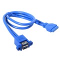 Motherboard 20pin Turn Double USB3.0 Extension Cable  with Ear Baffle Cable
