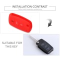 2 PCS Silicone Car Key Cover Case for Volkswagen Golf(Black)