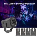 8W LED Stage Lighting Christmas Snowflake Pattern Projection Lamp Effect Laser Light, Plug Specifica