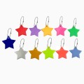 2 PCS Little Star Soft PVC Reflector Reflective Keychain Bag Pendant Accessories High Visibility Key