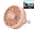 Car Vent Fan Multi-function USB Interface Mini LED Lamp Car Fan(Pink)