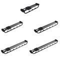Y03 Black 10 inches 4 Beads Wardrobe Hardware Push-Pull Hanging Rod Clothes Rail