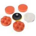 7 in 1 Buffing Pad Set Thread Auto Car Polishing Pad Kit for Car Polisher, Size:4 inch