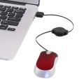 Mini Computer Mouse Retractable USB Cable Optical Ergonomic1600 DPI Portable Small Mice for Laptop(P