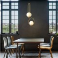 Restaurant Chandelier Single Head Creative Personality Simple Modern Copper Lamp with 5W Neutral Lig