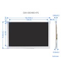 Waveshare 5 Inch DSI Display, 800  480 Pixel, IPS Display Panel, Style:No Touch