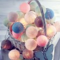 3M 20 Leds Cotton Ball Light String Holiday Wedding Christmas Party Bedroom Fairy Lights Outdoor LED