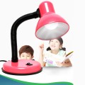 Vintage Iron LED Desk Lamp Push Button Switch Eye Protection Reading Led Light Table Lamps(Red)