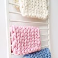 50x50cm New Born Baby Knitted Wool Blanket Newborn Photography Props Chunky Knit Blanket Basket Fill
