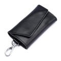 Multifunctional Litchi Texture Leather Keychain Bag Car Key Bag(Black)