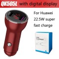 QIAKEY QK505L Dual Ports Fast Charge Car Charger(Red)