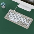 LANGTU LT700 85 Keys Wired Film Silent Punk Keyboard, Cable Length: 1.5m(Milk Tea Gray)