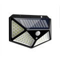 2 PCS  100 LEDs Outdoor Patio Solar Induction Wall Light Adjustable Balcony Garden Lighting Small St