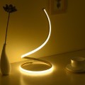 LED Spiral Table Lamp Home Living Room Bedroom Decoration Lighting Bedside Light, Specifications:Wit