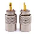 10pcs UHF Male PL259 Connector RG8 / RG58 Cable Lug Antenna Connector