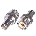 BNC Female Jack To UHF PL-259 Female Straight Type RF Coax Adapter Connector