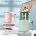 Fast Cooling Cup Mini Chilled Drinks Juice Desktop Quick-Freeze Cooling Drinks Cup, CN Plug(Pink)