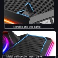 CoolCold 5V Speed Control Version Gaming Laptop Cooler Notebook Stand,Spec: Blue 7 Colors