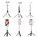 P60D-2 Fill Light Bluetooth Mobile Phone Selfie Stick(Black)